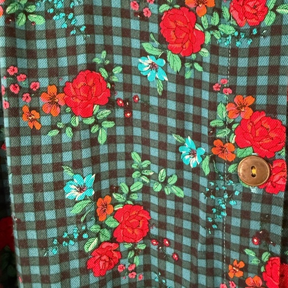 Matilda Jane Follow Your Dreams Fa La La Shirt Dress Sz S plaid floral - Picture 9 of 16